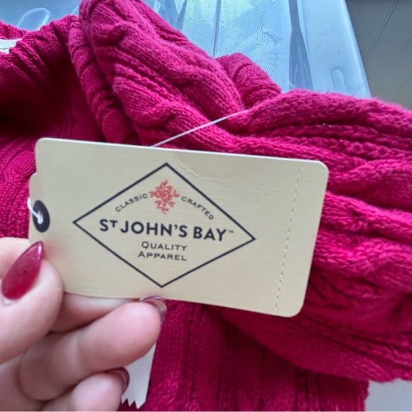 NWT St John’s Bay pink cable knit sweater Size XXL - Picture 8 of 12